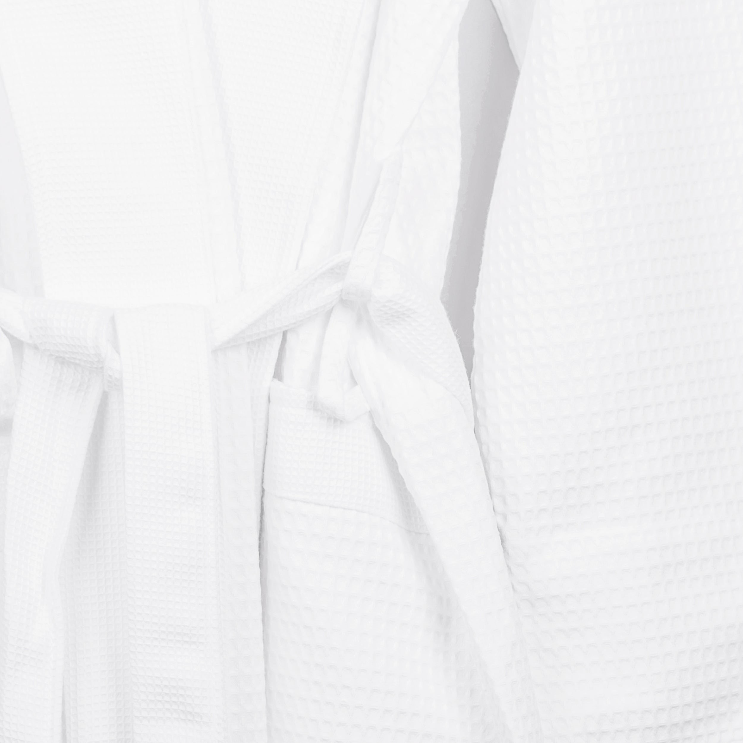 Luxury Hotel White Cotton Waffle Bath Robe