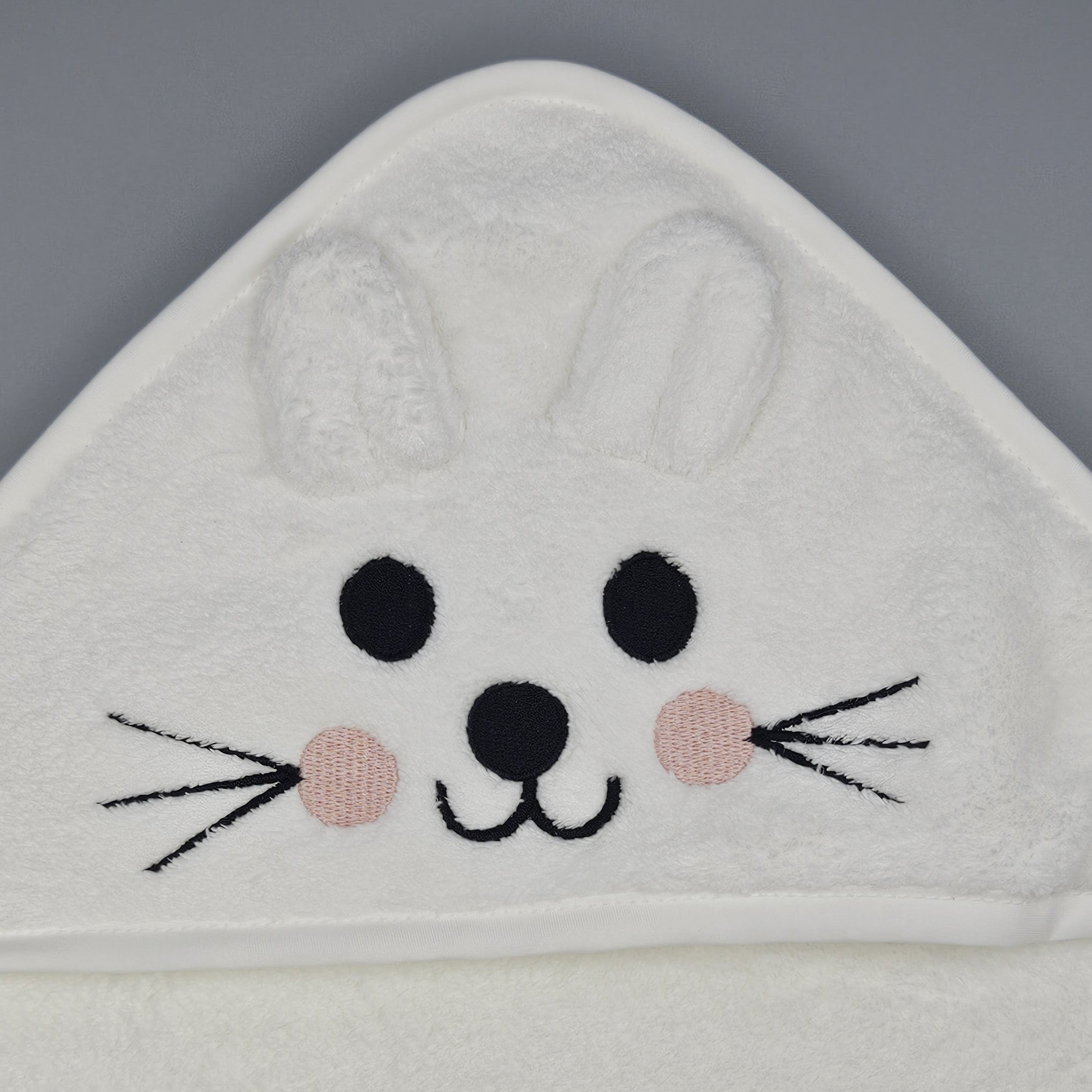 Super-Soft Baby Hooded Towel with Embroidery