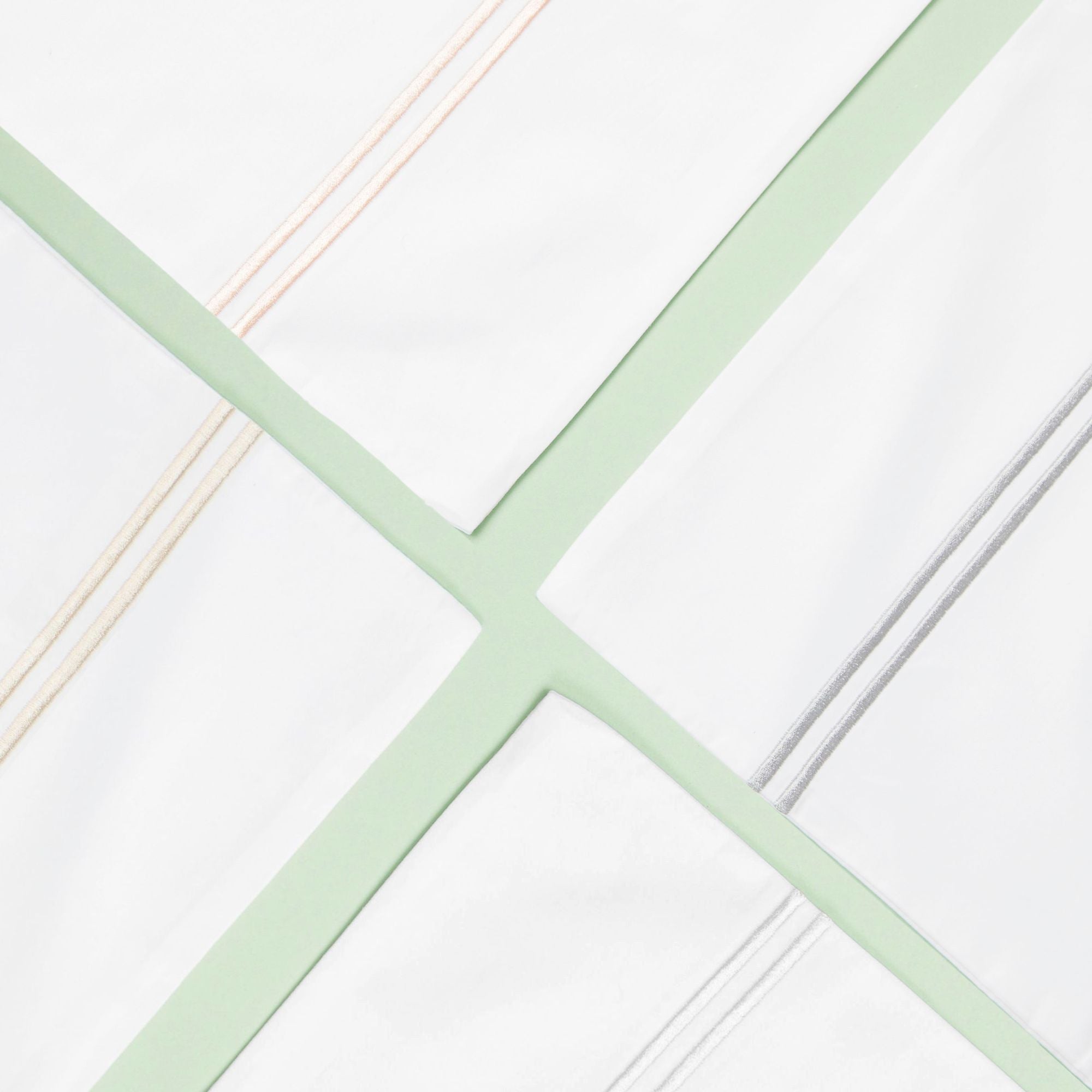 Classic Hotel 300 Thread Count Housewife Pillowcase Pair with Coloured Embroidery