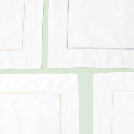Classic Hotel 300 Thread Count Oxford Pillowcase Pair with Coloured Embroidery