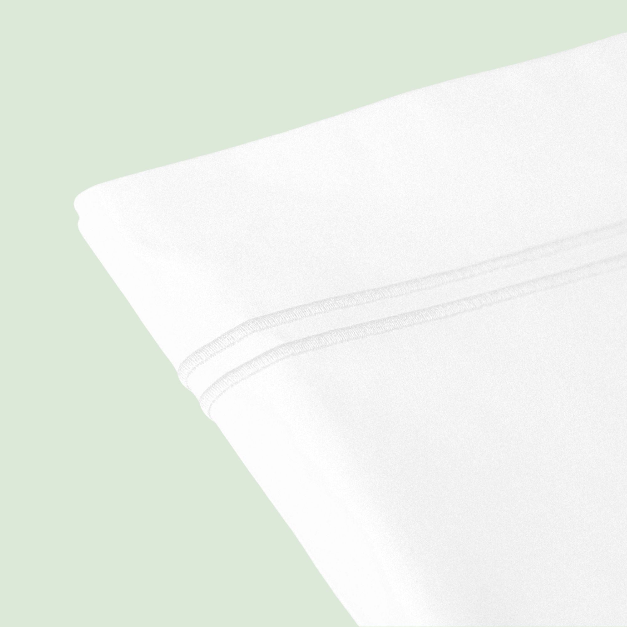 Classic Hotel 300 Thread Count Housewife Pillowcase Pair with Coloured Embroidery