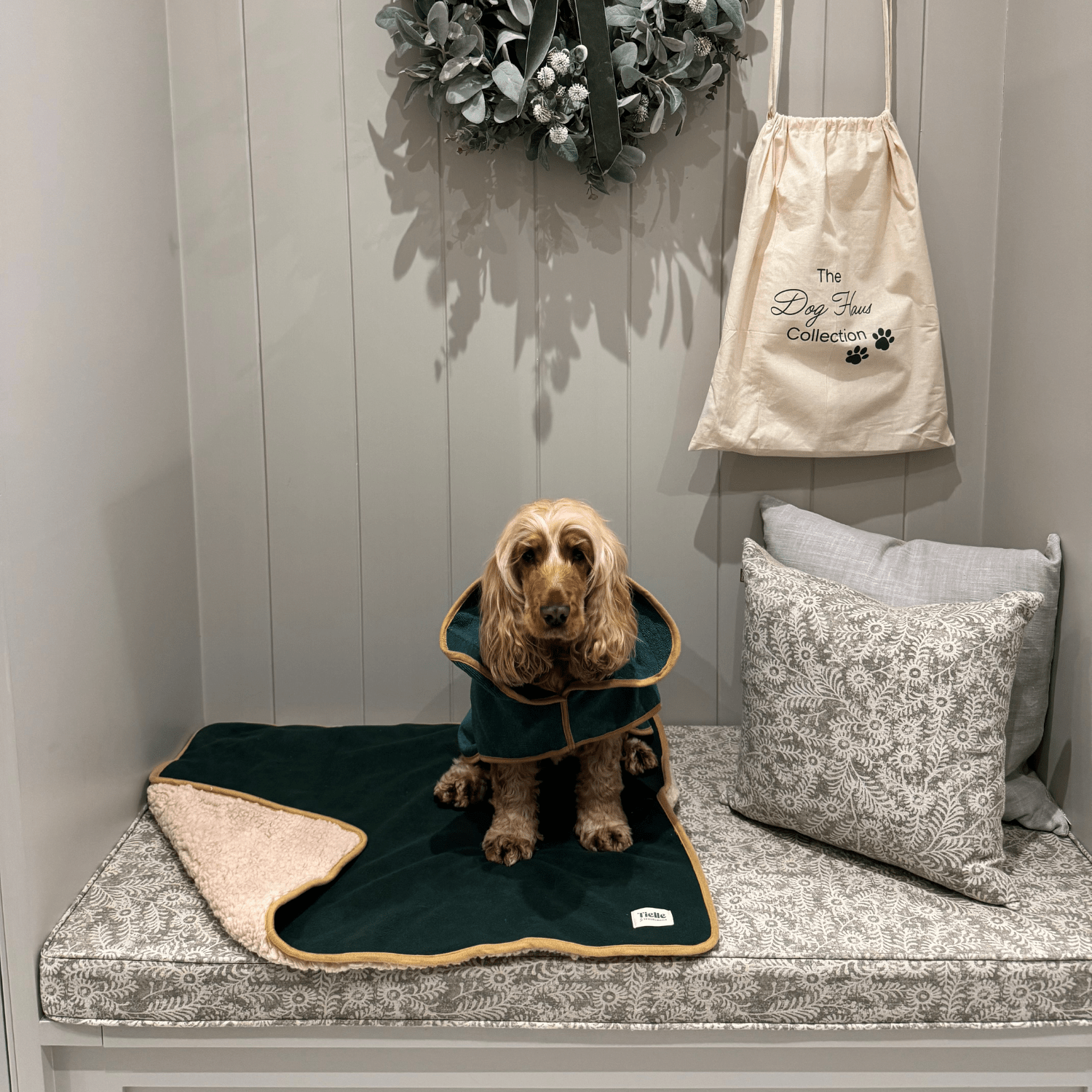 Forest Green Dog Mat - Sherpa Back