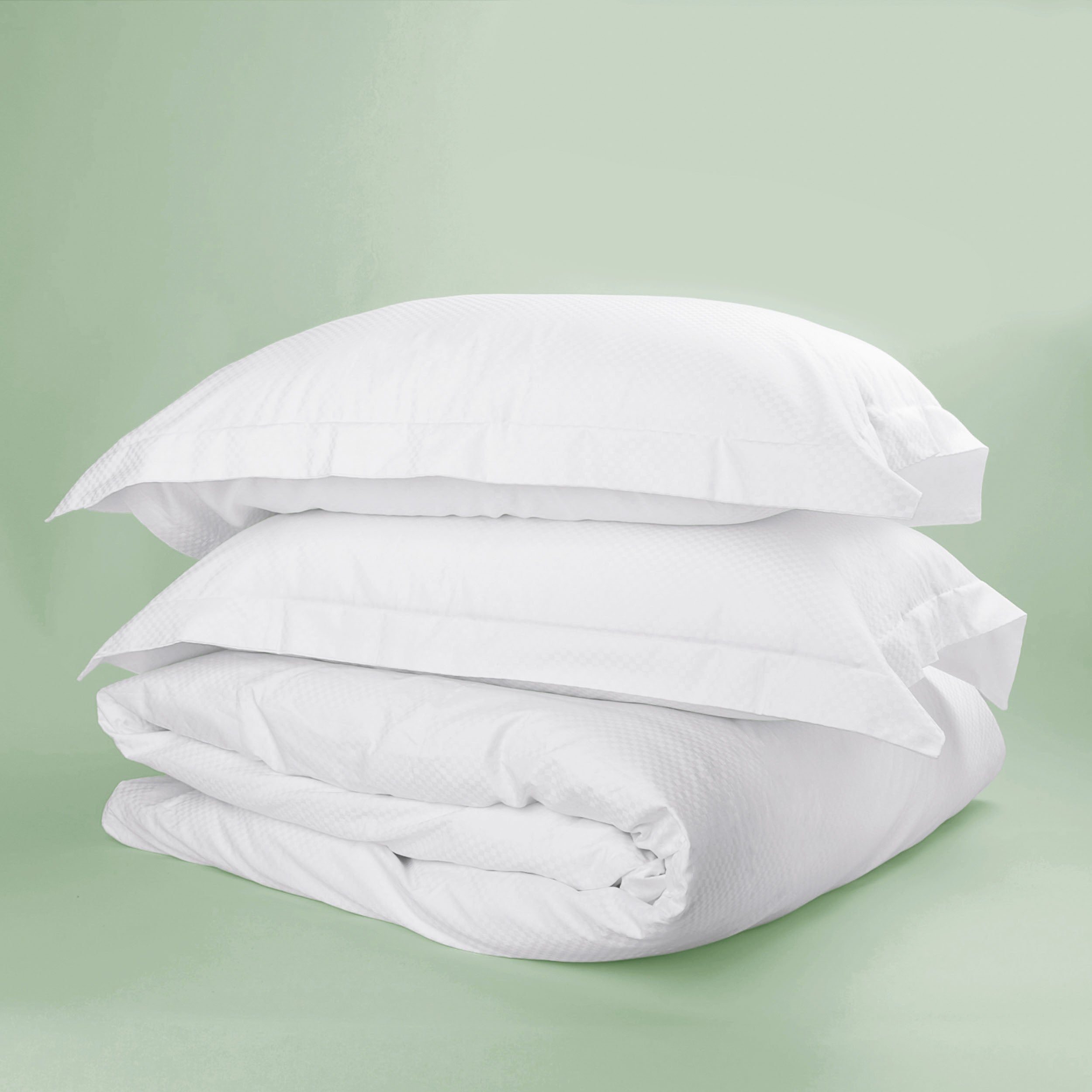 Classic Hotel Microcheck 300 Thread Count Bedlinen Set