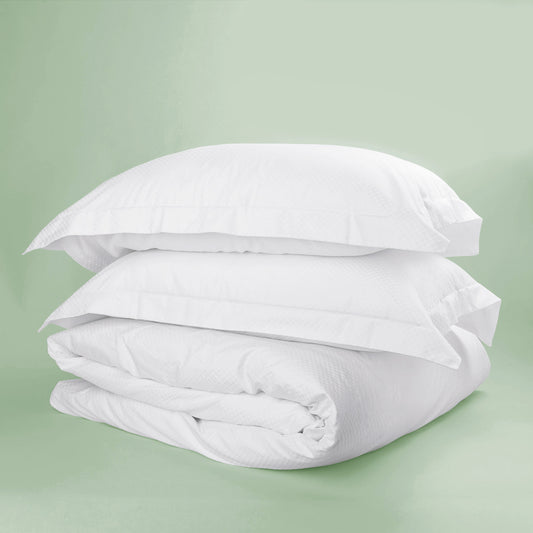 Classic Hotel Microcheck 300 Thread Count Bedlinen Set