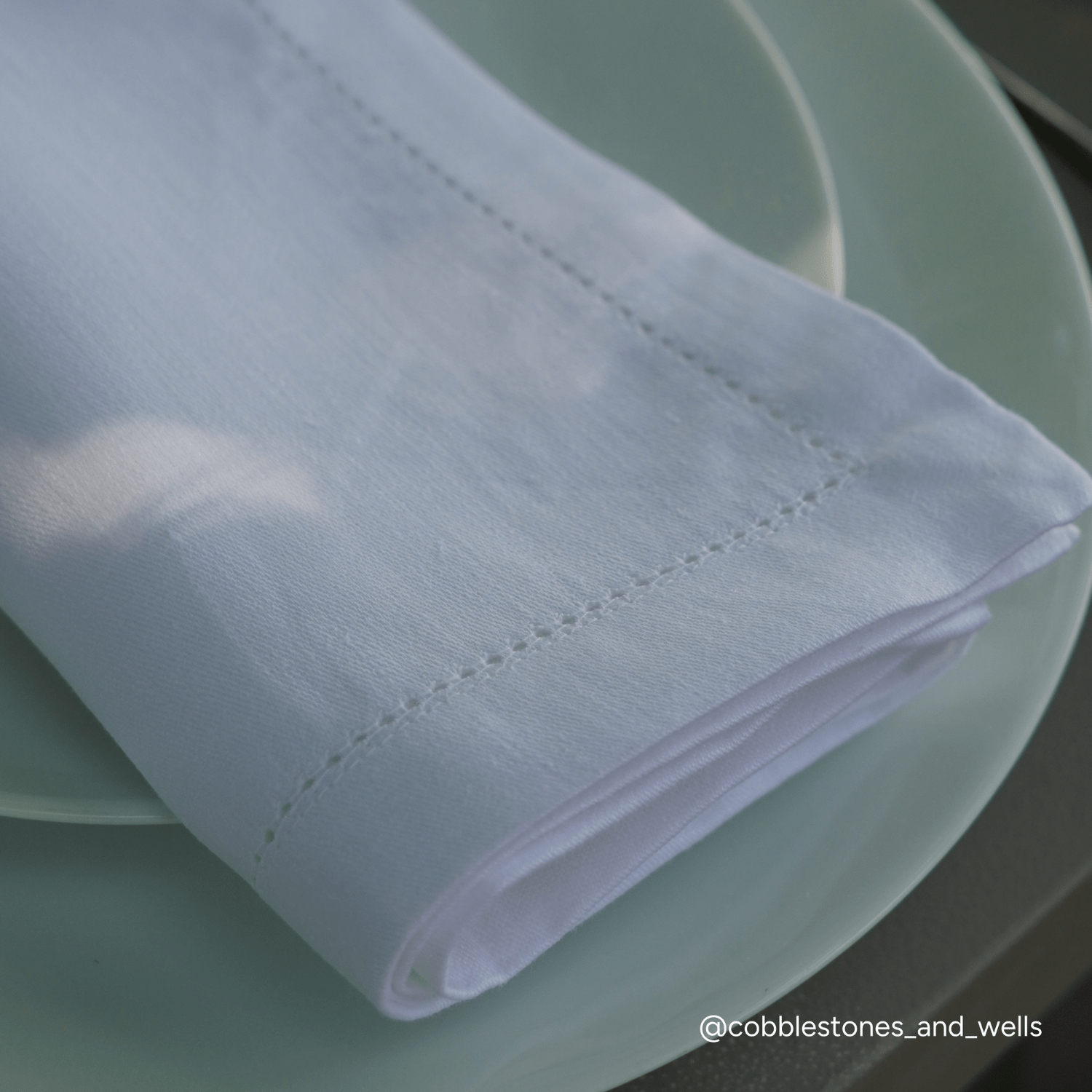Set Of 4 Hemstitch Linen Napkins