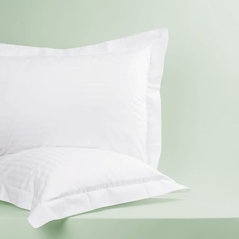 Classic Hotel 300 Thread Count Satin Stripe Oxford Pillowcase Pair