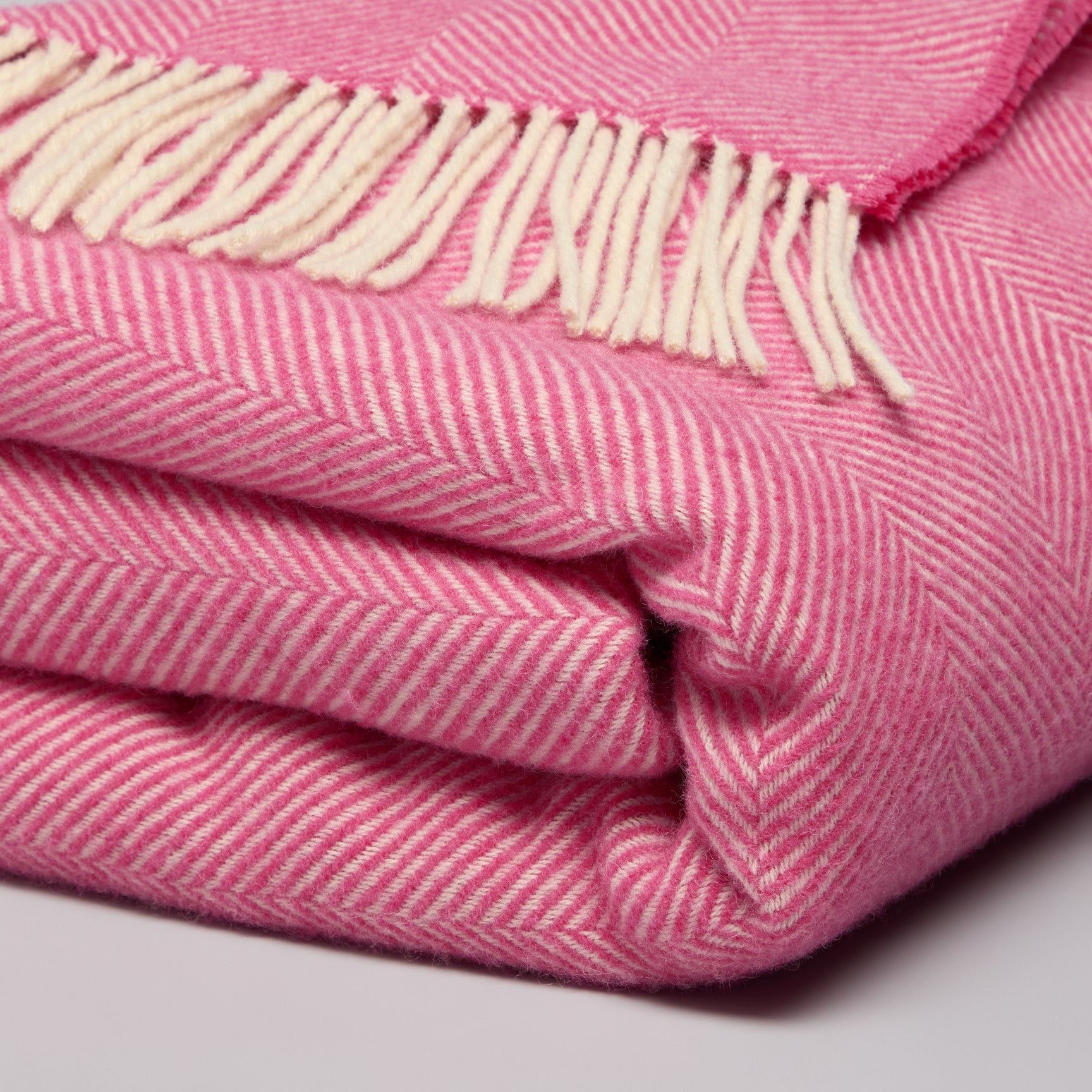 Fuchsia Pink Herringbone Blanket