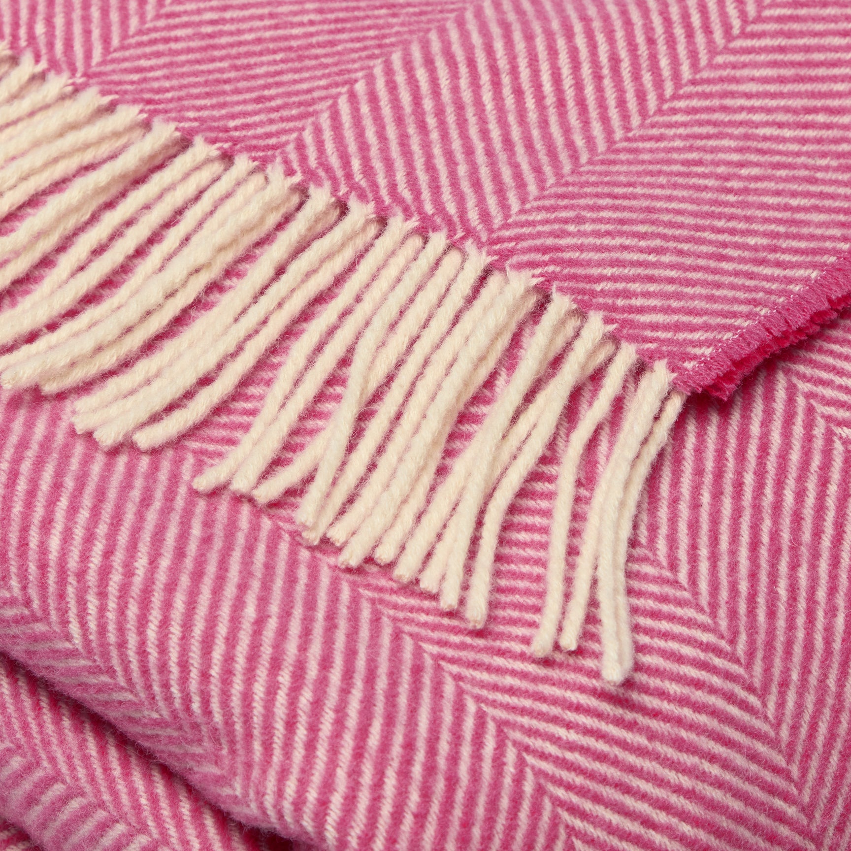 Fuchsia Pink Herringbone Blanket