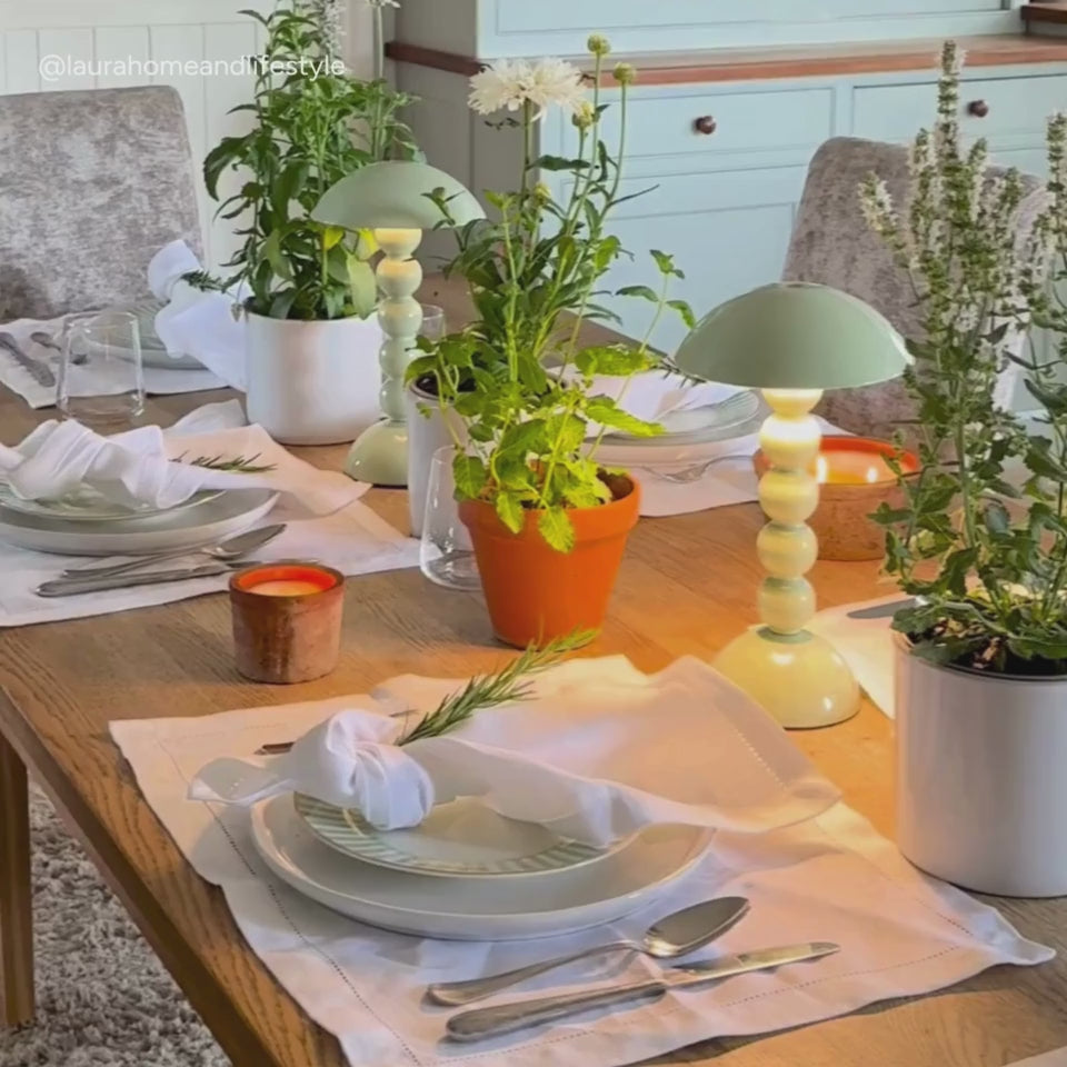 Set of 2 Hemstitch Linen Place Mats