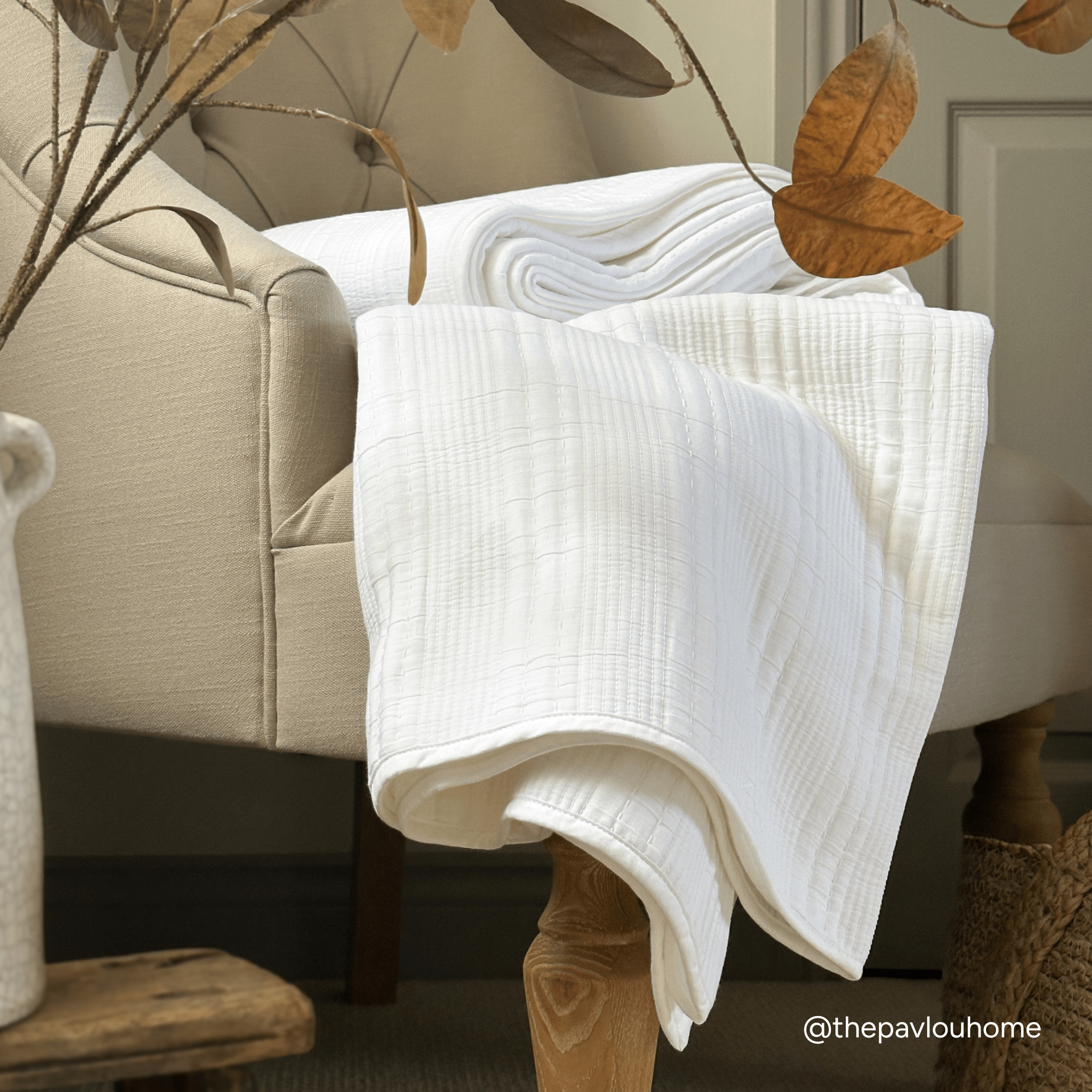 White Cotton Bedspread