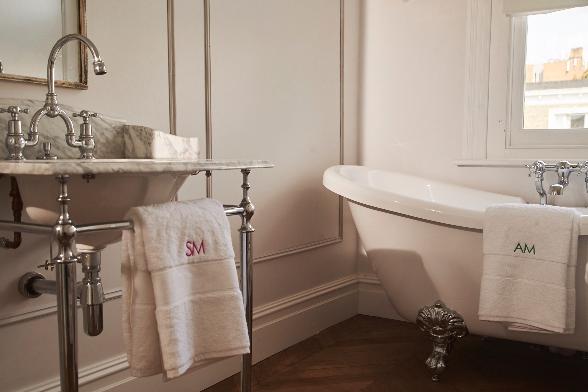 luxurious white towels