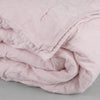 Blush Pink Linen Quilted Throw