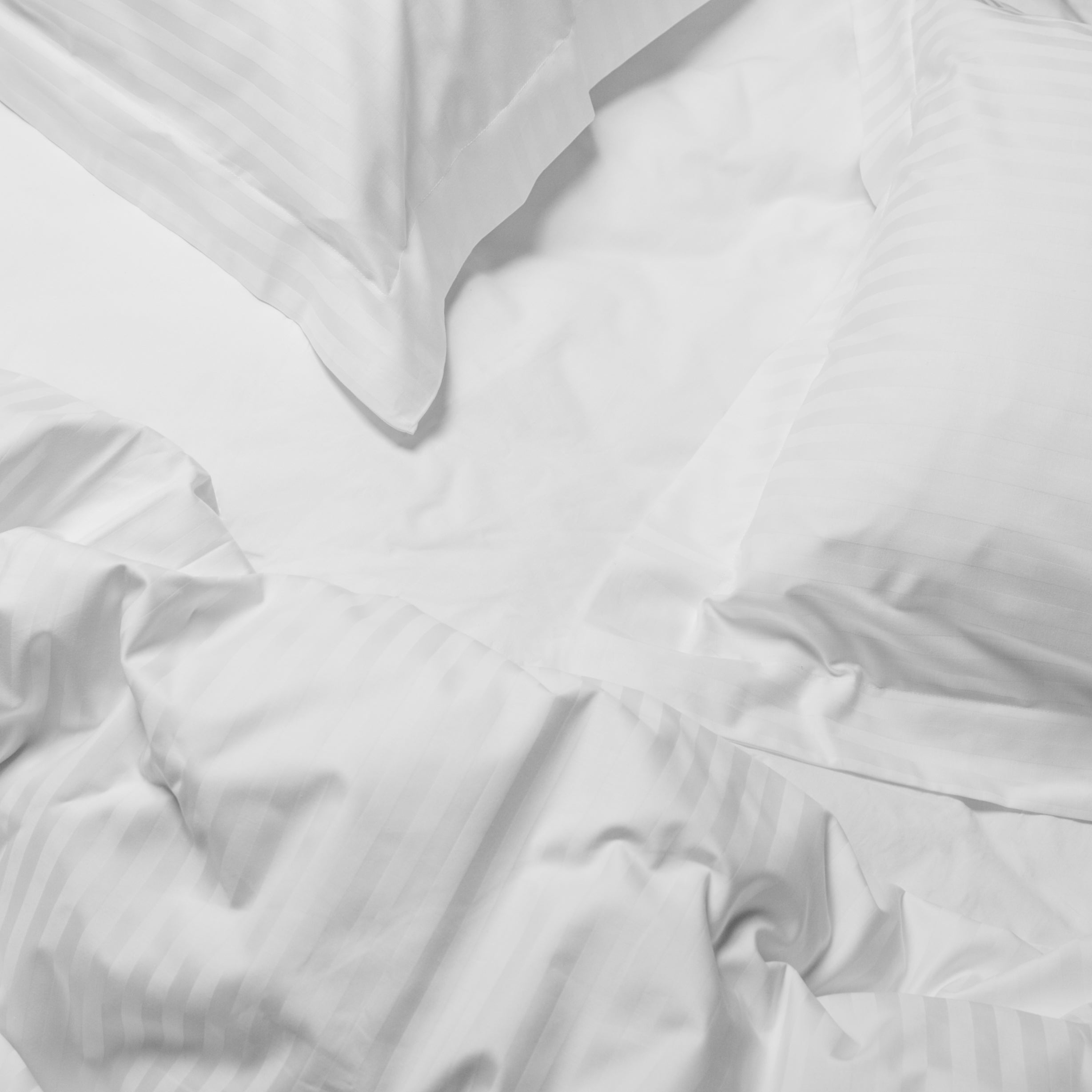 hotel stripe sateen linen