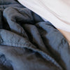 Washed Denim Linen Quilted Throw
