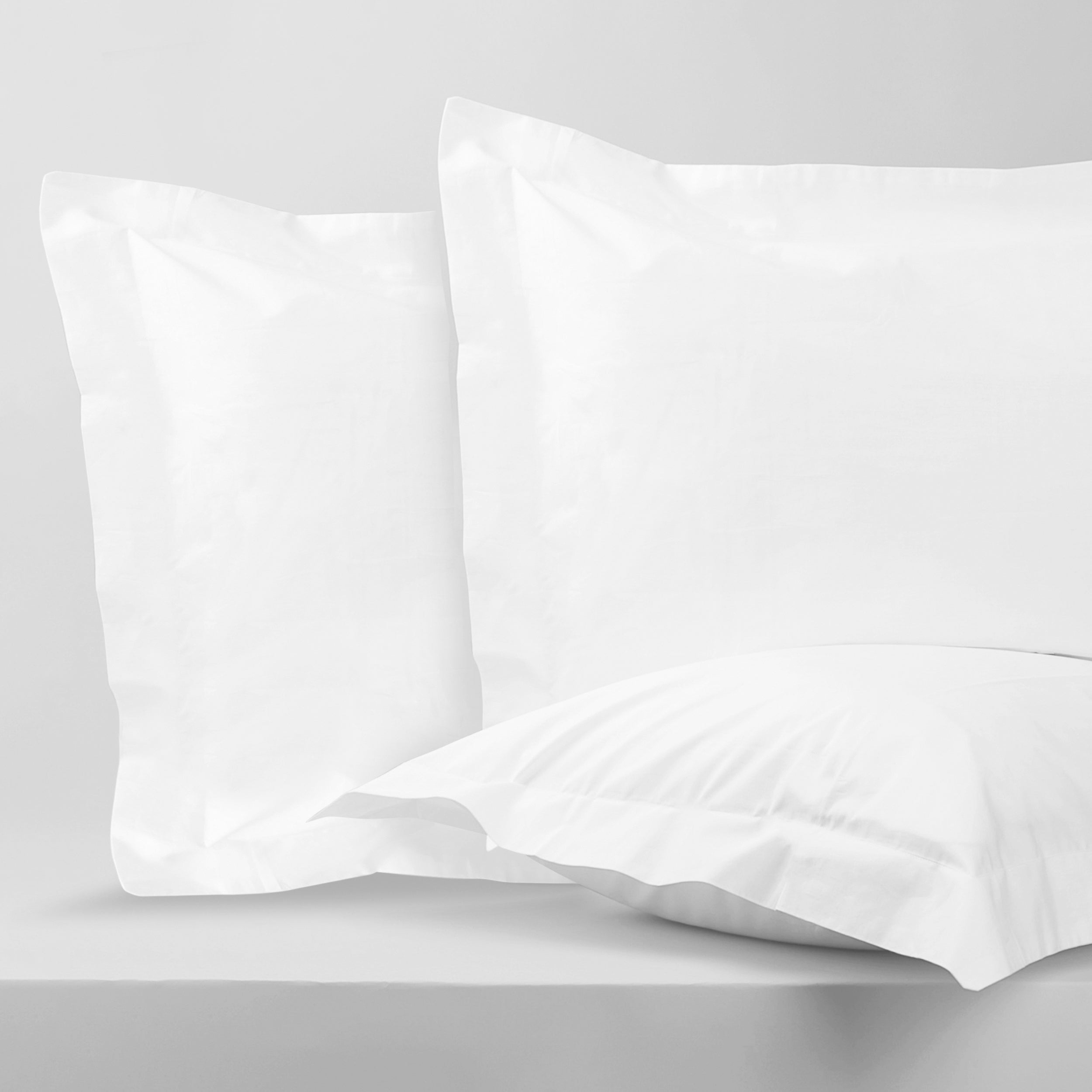 Linen Home 400 Thread Count King Pillowcase Set - 100% Long-Staple Cotton, Satin Finish, Ivory