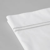 Classic Hotel 300 Thread Count Housewife Pillowcase Pair with Coloured Embroidery - Classic Hotel 300 Thread Count Housewife Pillowcase Pair with Coloured Embroidery