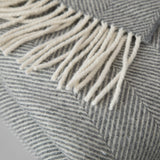Grey Herringbone Blanket - luxury hotel quality blanket 