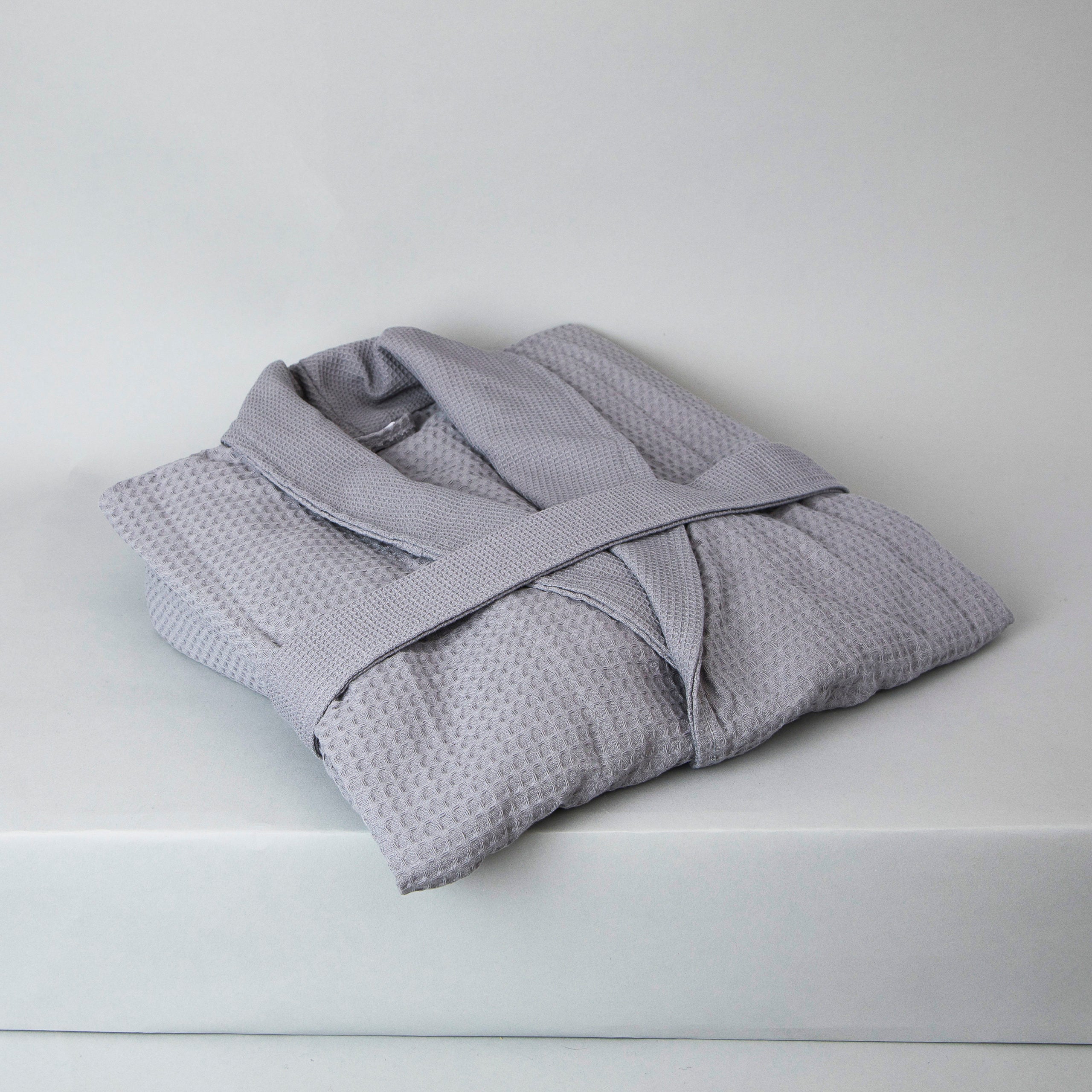 grey luxury waffle robe 