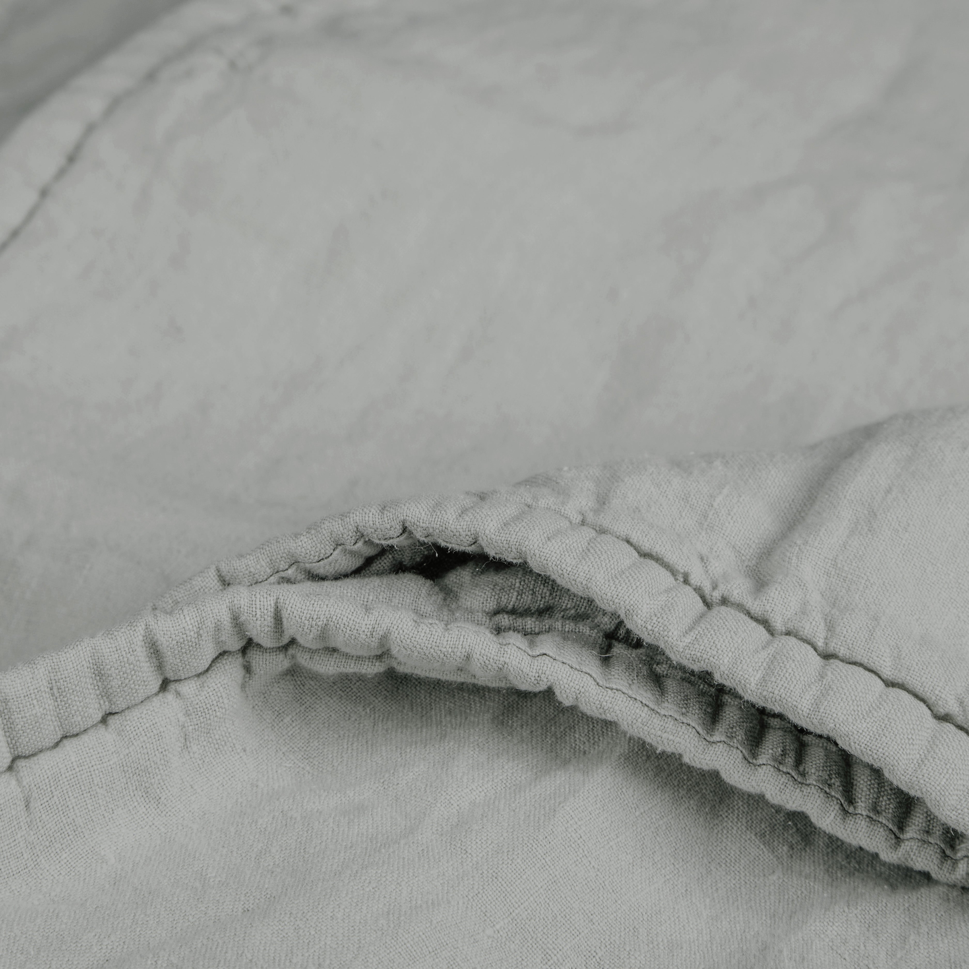 Oatmeal Linen Quilted Throw