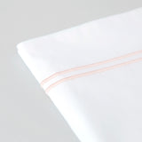 Classic Hotel 300 Thread Count Housewife Pillowcase Pair with Coloured Embroidery - Classic Hotel 300 Thread Count Housewife Pillowcase Pair with Coloured Embroidery