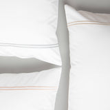 Classic Hotel 300 Thread Count Housewife Pillowcase Pair with Coloured Embroidery - Classic Hotel 300 Thread Count Housewife Pillowcase Pair with Coloured Embroidery