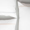 Classic Hotel 300 Thread Count Housewife Pillowcase Pair with Coloured Embroidery