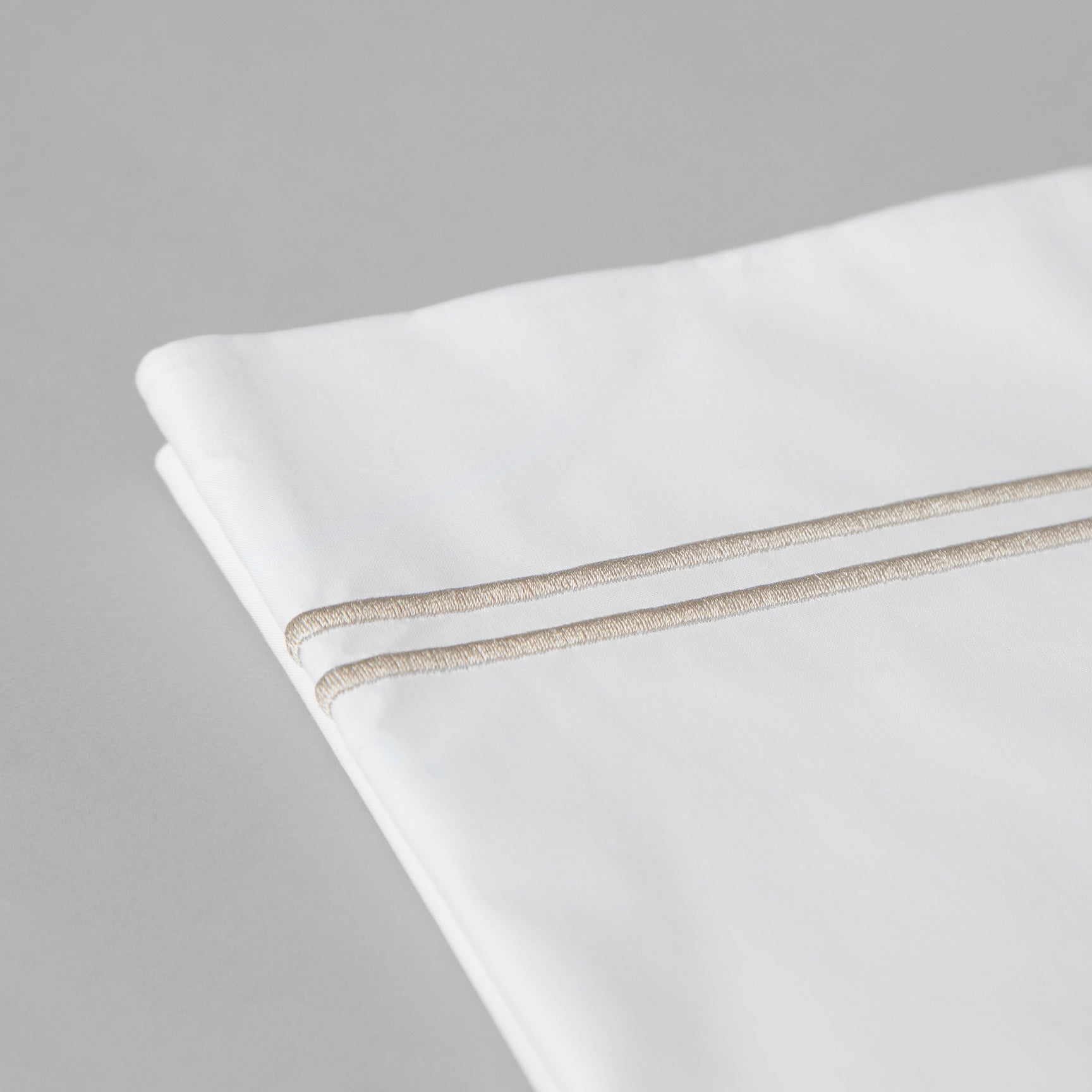 Classic Hotel 300 Thread Count Housewife Pillowcase Pair with Coloured Embroidery