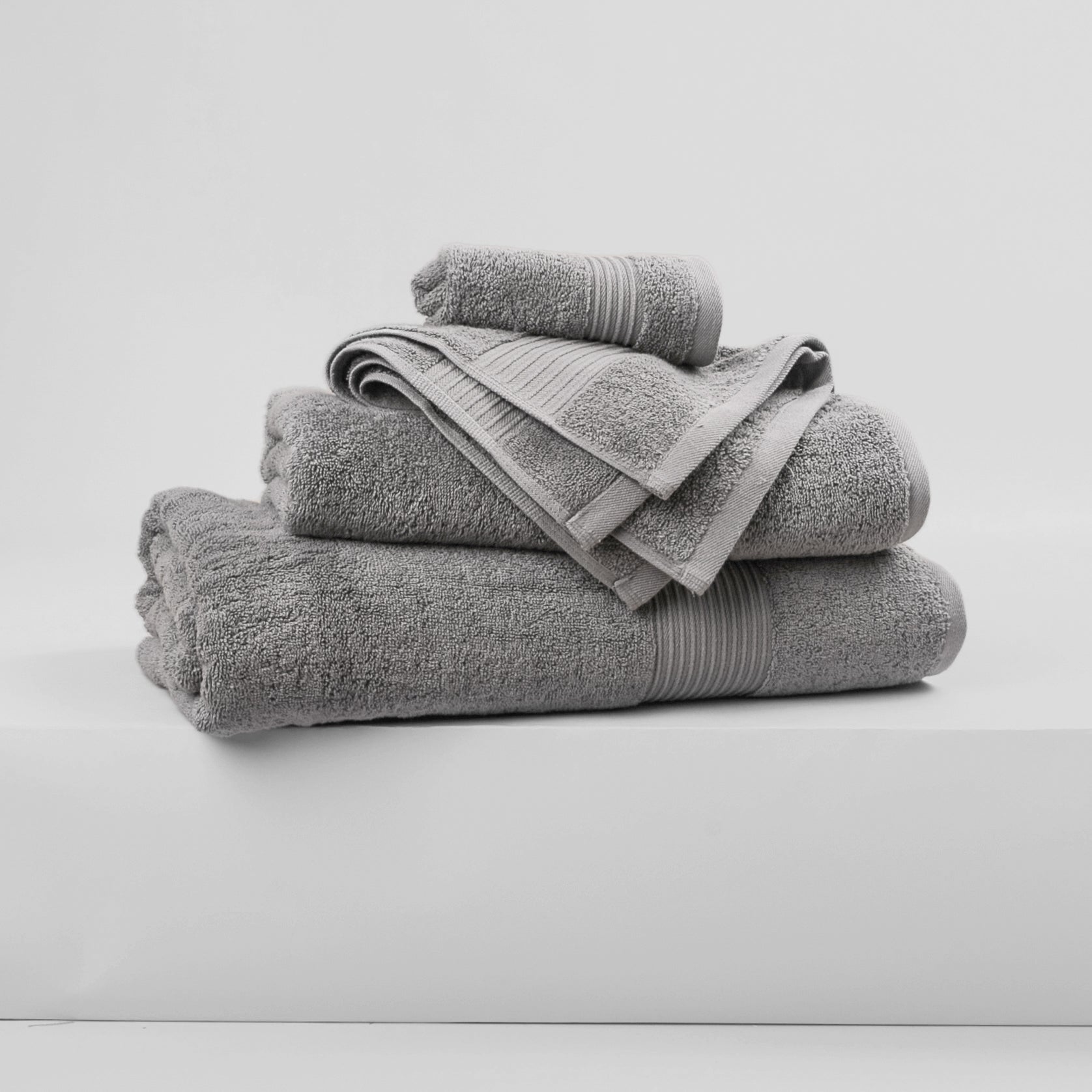luxurious grey towels