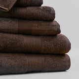Luxury Spa Rich Chocolate Towels - 5 star hotel towels dark brown 