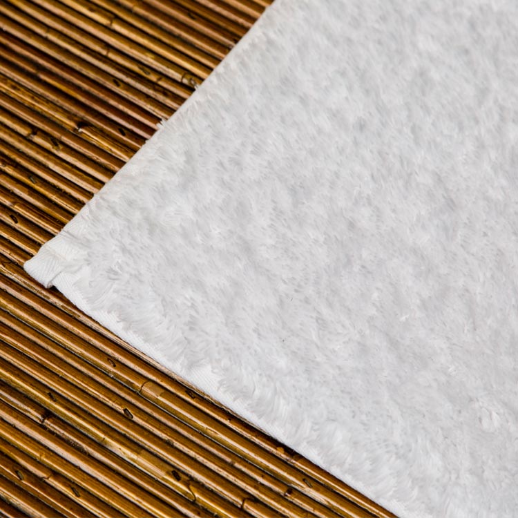white cotton bath rug mat
