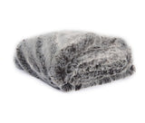 Grey Alaskan Fox Faux Luxury Fur Throw - grey luxury throw