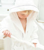 children's hooded bath robes white