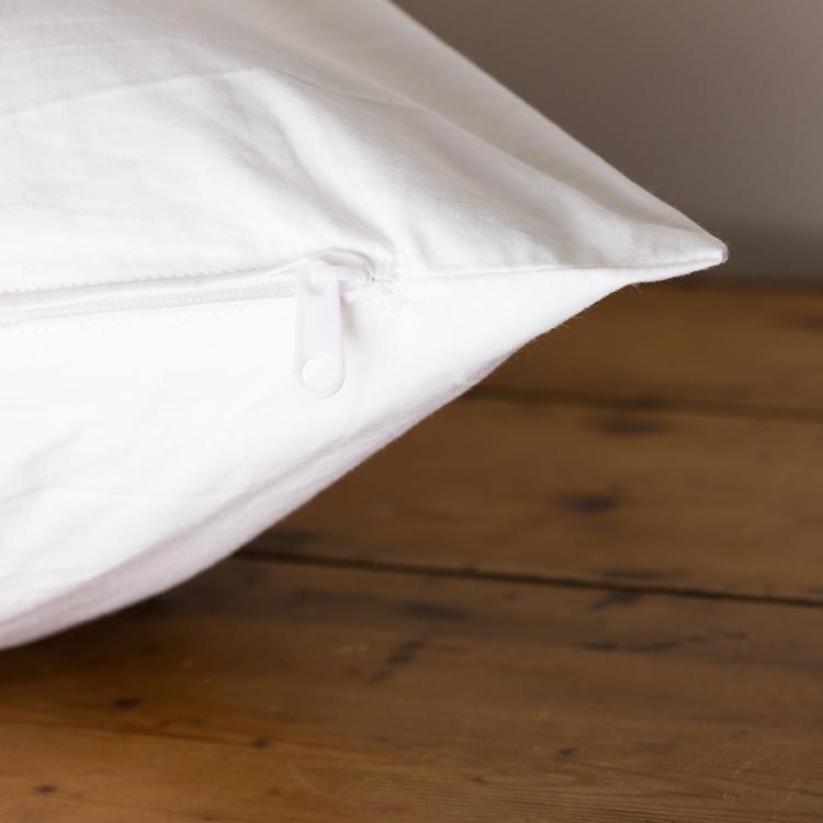 Set Of 2 Soft King Size Cotton Pillowcases With Zipper Closure - Modern Solid Color